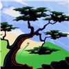 Image 2 : "Cows, Coast, Tree" Limited Edition Giclee on Canvas by Larissa Holt, Protege of Acclaimed Artist Ey