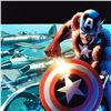 Image 2 : "Captain America: Man Out Of Time #2" LIMITED EDITION Giclee on Canvas by Bryan Hitch and Marvel Com