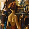 Image 2 : "Red Dress" Limited Edition Serigraph by Nelly Panto, Numbered and Hand Signed with Certificate of A