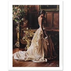 "Lost in Thought" Limited Edition Hand-Embellished Giclee on Canvas by Rob Hefferan, Numbered and Ha