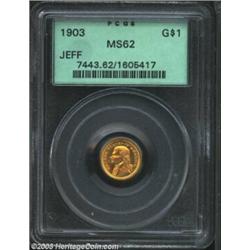 1903 G$1 Louisiana Purchase/Jefferson MS62 PCGS.