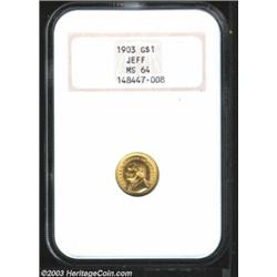 1903 G$1 Louisiana Purchase/Jefferson MS64 NGC.