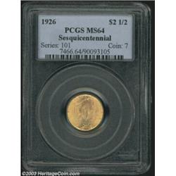 1926 $2 1/2 Sesquicentennial MS64 PCGS.