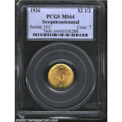 1926 $2 1/2 Sesquicentennial MS64 PCGS.