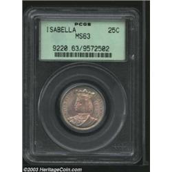 1893 25C Isabella Quarter MS63 PCGS.