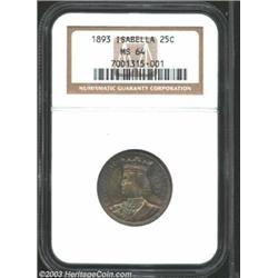 1893 25C Isabella Quarter MS64 NGC.
