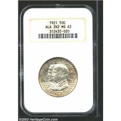 1921 50C Alabama 2x2 MS63 NGC.