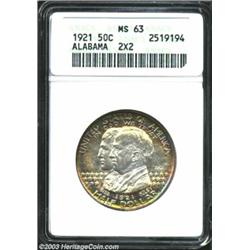 1921 50C Alabama 2x2 MS63 ANACS.
