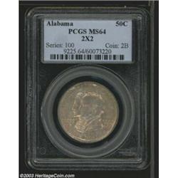 1921 50C Alabama 2x2 MS64 PCGS.