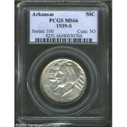 1939-S 50C Arkansas MS66 PCGS.