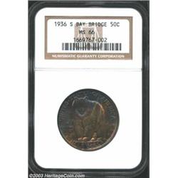 1936-S 50C Bay Bridge MS66 NGC.