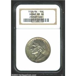 1935/34 50C Boone MS66 NGC.