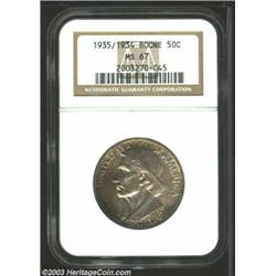 1935/34 50C Boone MS67 NGC.