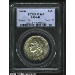 1936-D 50C Boone MS67 PCGS.