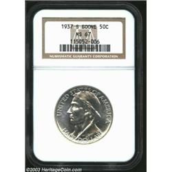 1937-S 50C Boone MS67 NGC.