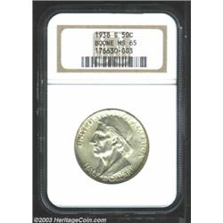 1938-S 50C Boone MS65 NGC.