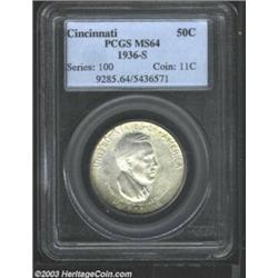 1936-S 50C Cincinnati MS64 PCGS.