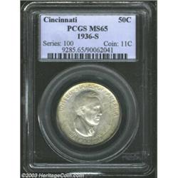 1936-S 50C Cincinnati MS65 PCGS.
