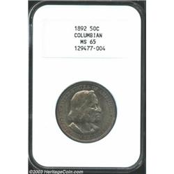 1892 50C Columbian MS65 NGC.