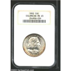 1892 50C Columbian MS65 NGC.