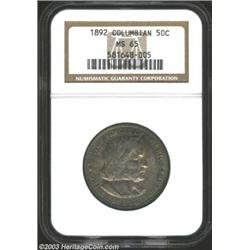 1892 50C Columbian MS65 NGC.