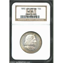 1892 50C Columbian MS66 NGC.
