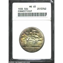 1935 50C Connecticut MS65 ANACS.