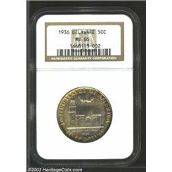 1936 50C Delaware MS66 NGC.