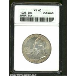 1928 50C Hawaiian MS60 ANACS.