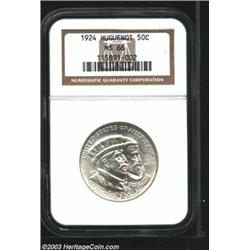 1924 50C Huguenot MS66 NGC.