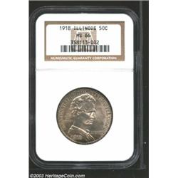 1918 50C Lincoln MS66 NGC.