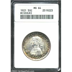 1921 50C Missouri MS64 ANACS.