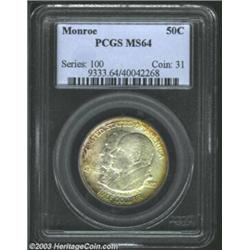 1923-S 50C Monroe MS64 PCGS.