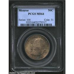1923-S 50C Monroe MS64 PCGS.