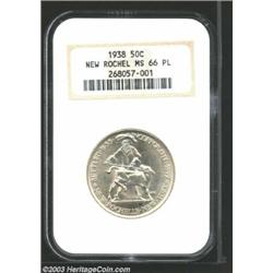 1938 50C New Rochelle MS66 Prooflike NGC.