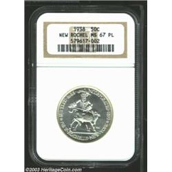 1938 50C New Rochelle MS67 Prooflike NGC.