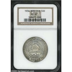 1936 50C Norfolk MS67 NGC.