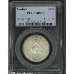 1936 50C Norfolk MS67 PCGS.