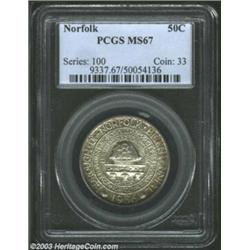 1936 50C Norfolk MS67 PCGS.