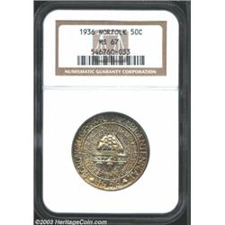 1936 50C Norfolk MS67 NGC.