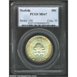 1936 50C Norfolk MS67 PCGS.