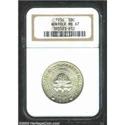 1936 50C Norfolk MS67 NGC.