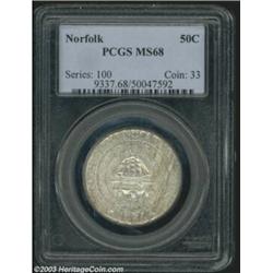 1936 50C Norfolk MS68 PCGS.