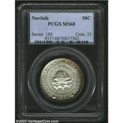 1936 50C Norfolk MS68 PCGS.