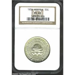 1936 50C Norfolk MS68 NGC.