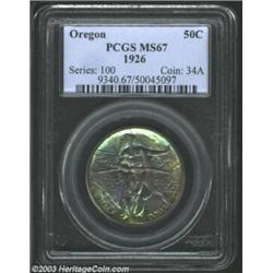 1926 50C Oregon MS67 PCGS.