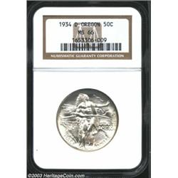 1934-D 50C Oregon MS66 NGC.