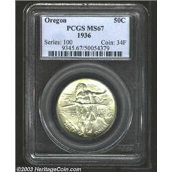 1936 50C Oregon MS67 PCGS.