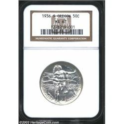 1936-S 50C Oregon MS67 NGC.