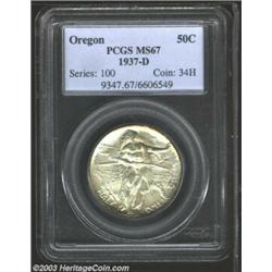 1937-D 50C Oregon MS67 PCGS.